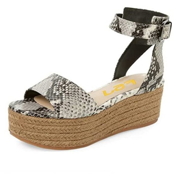 FSJ Shoes - A FSJ Chic Open Toe Platform Wedge High Heel Sandals